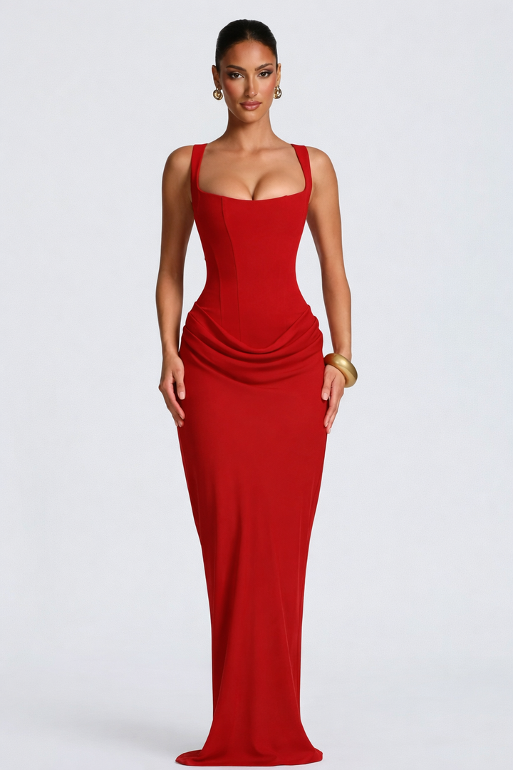 Leonor ❘ Abito maxi con scollo quadrato