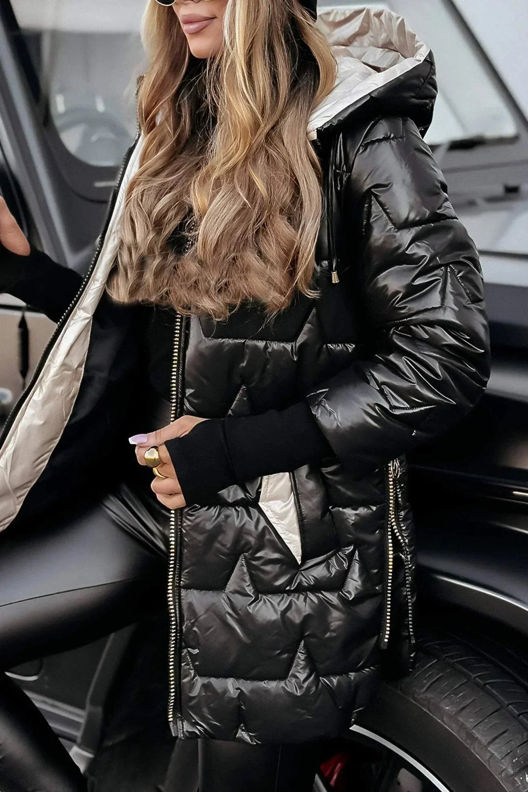 Aurora™ | Cappotto invernale elegante con cappuccio e imbottitura